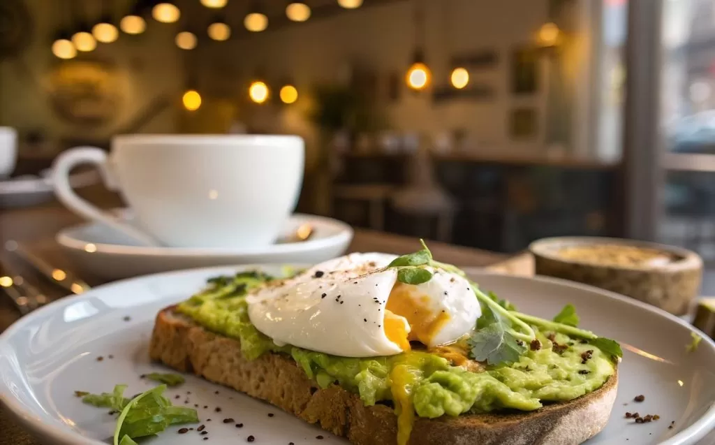 Granola con frutas y nueces sobre una mesa de madera, ideal para un desayuno saludable y energético en El Poblado.